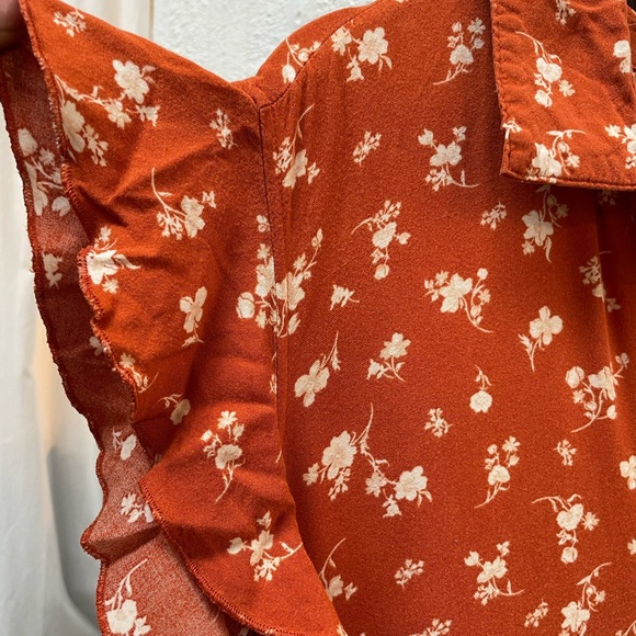 Just Found Burnt Orange Ruffled Dress - Picture 2 of 4